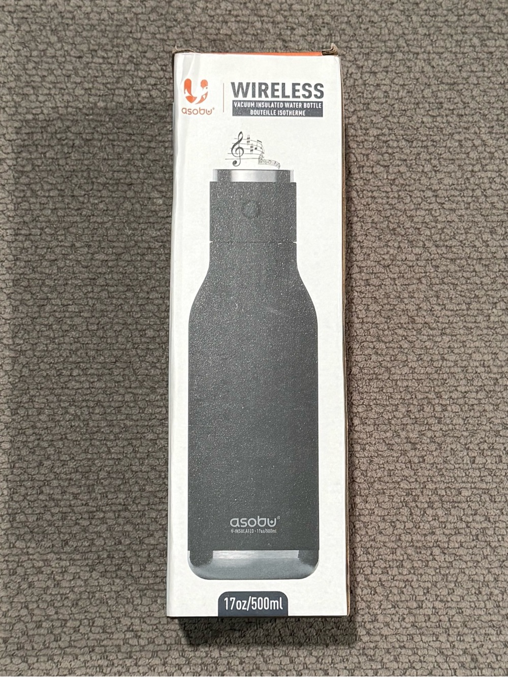 ASOBU Wireless Bluetooth Speaker Water Bottle 17oz New in Box